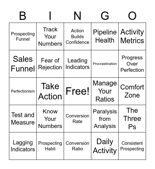 Fanatical Prospecting (Chs. 6 & 7) Bingo Card