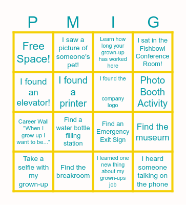 PMIG Blackout BINGO! Bingo Card