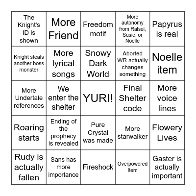 Chapter 6 Bingo Card