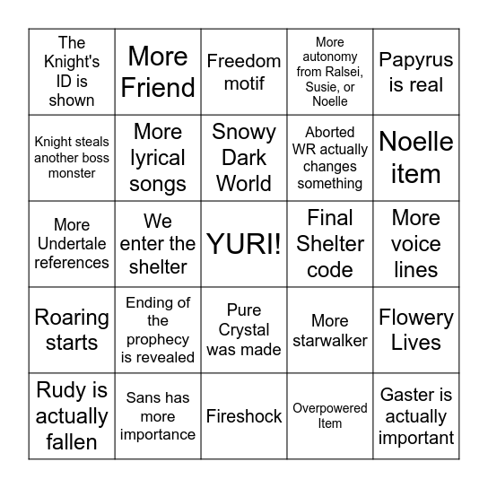 Chapter 6 Bingo Card