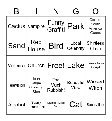 Armenian Bingo Card