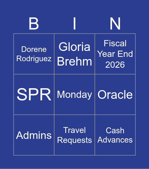 Travel FY26 YE Bingo Card