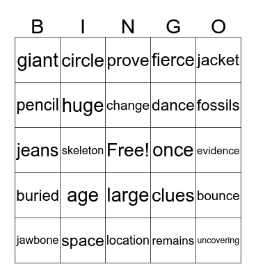 Journeys  Bingo Card