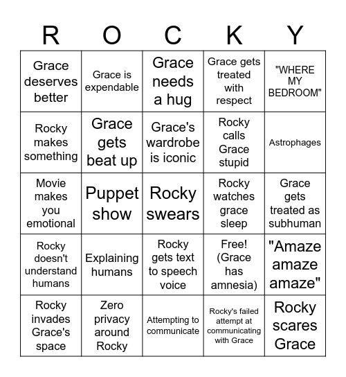 PHM Bingo Card
