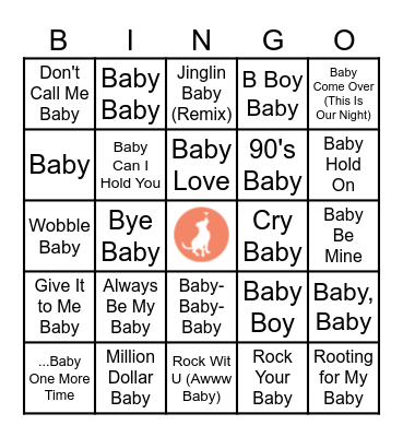 BABY BABY BINGO Card