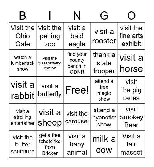 OPUS BINGO CHALLENGE Bingo Card