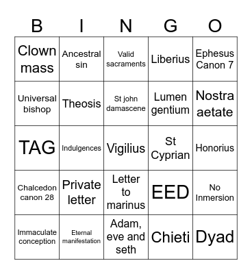 EO Bingo Card