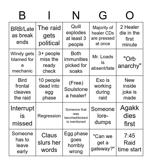Card #2 Bingo Card