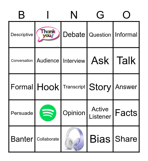 Podcasting Bingo Card