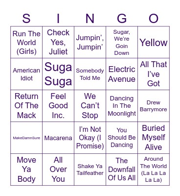 HAPPY BIRTHDAY STEF! Bingo Card