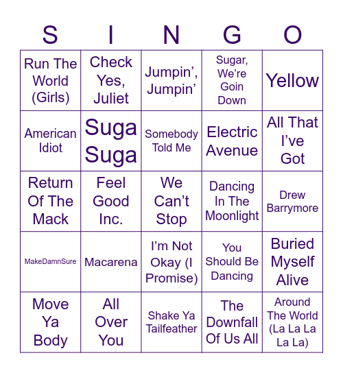 HAPPY BIRTHDAY STEF! Bingo Card