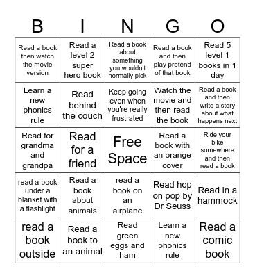 Harley summer reading bingo Card