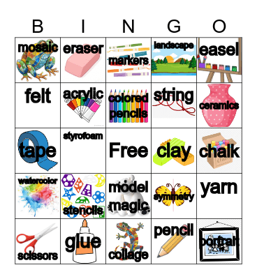 Art Bingo Card