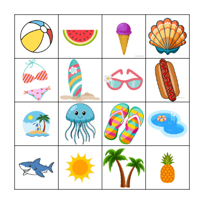 Summer Bingo Card