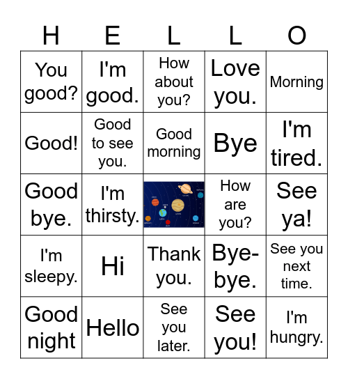 Ollie's Bingo Card