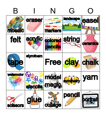 Art Bingo Card