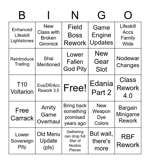 Heidel Ball 2026 Bingo Card