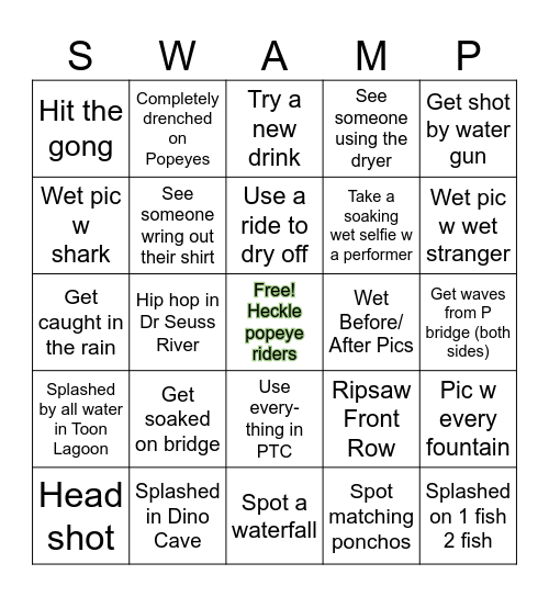 GET OUTTA MY.... Bingo Card