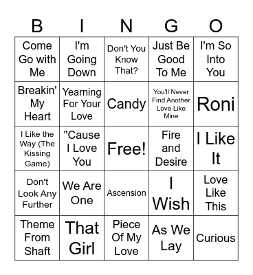 Let The Intros Play Bingo Card