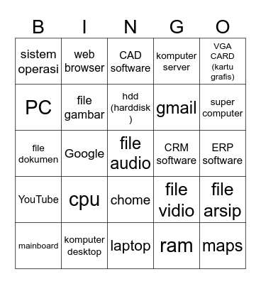 Sistem Komputer Bingo Card