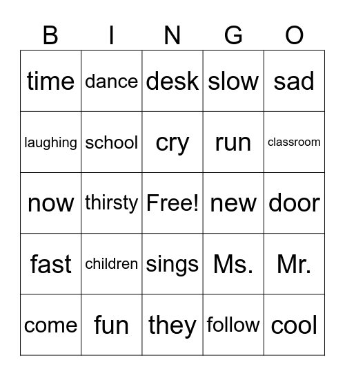 Review Bingo Card