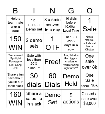 July BINGO Card