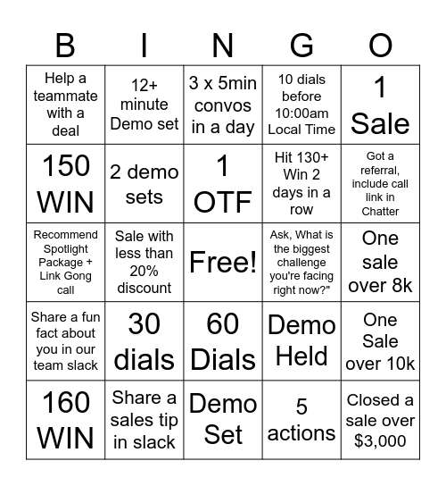 July BINGO Card