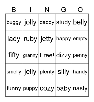 Wilson 5.3 Bingo Card