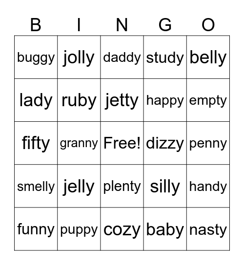 Wilson 5.3 Bingo Card