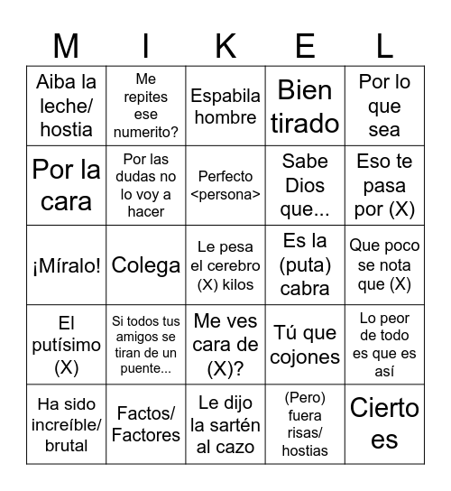 Bingo Muñoz Bingo Card