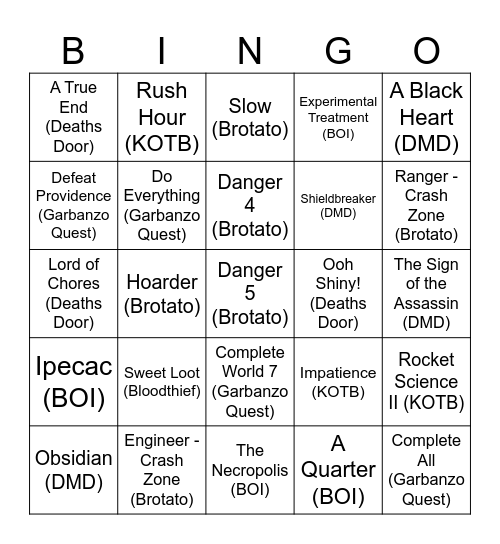 A Bingo Card