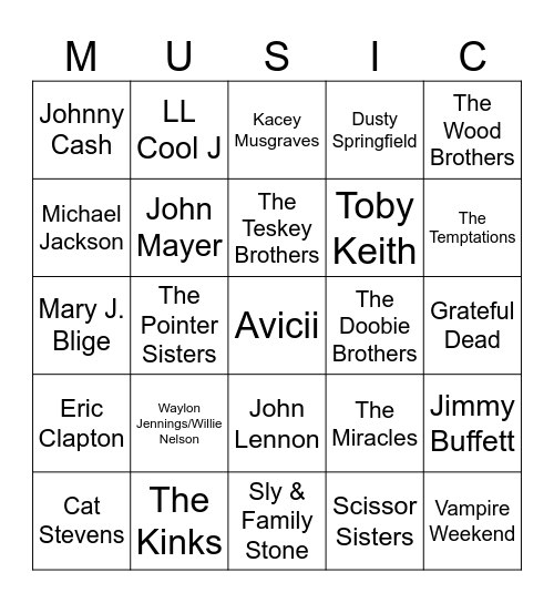 Flamino Bingo Card #227 (Family) Bingo Card