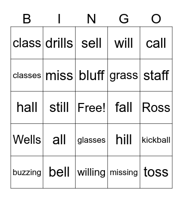 Ross Saves the Game Bingo Card