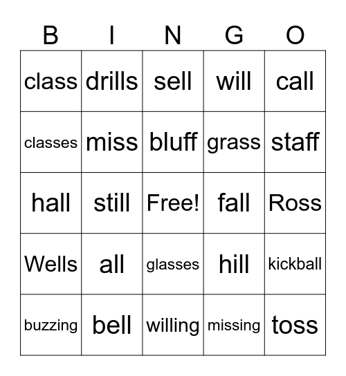 Ross Saves the Game Bingo Card