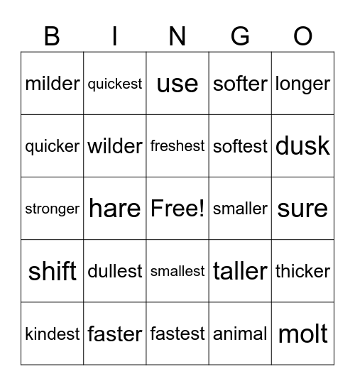 Who Hid in the Shrubs Bingo Card