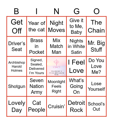 7.22.26 MOTOR CITY Bingo Card