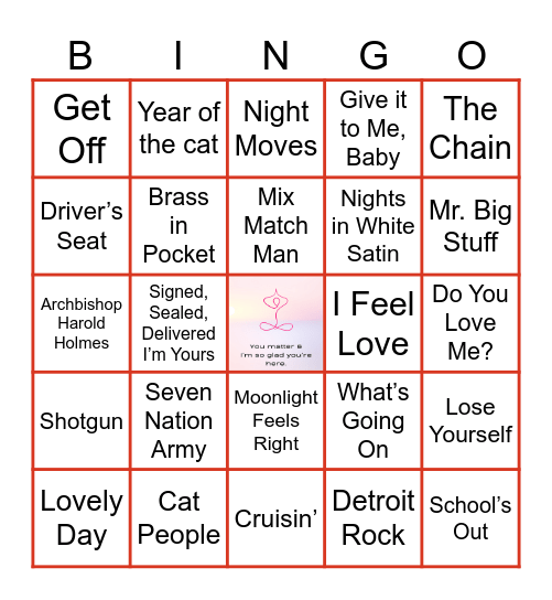 7.22.26 MOTOR CITY Bingo Card