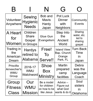FEBRUARY PRAYER GROUP BINGO Card