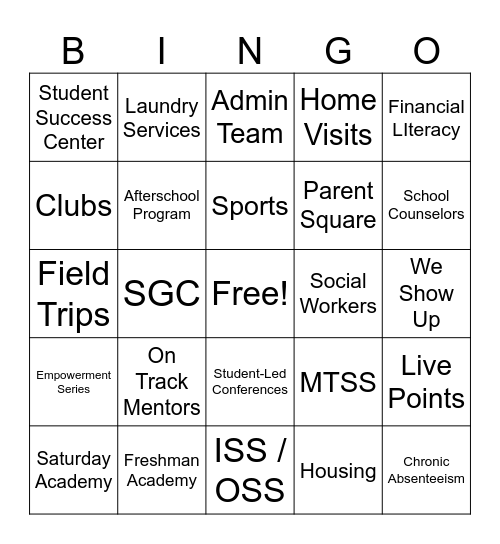 WEAVER | Ready. Set. BinGO Card