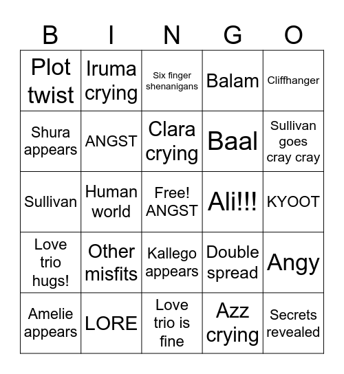 ANSGT Love Trio Bingo! Bingo Card
