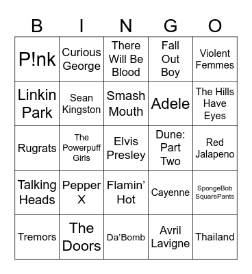 It's Hot Bingo Card