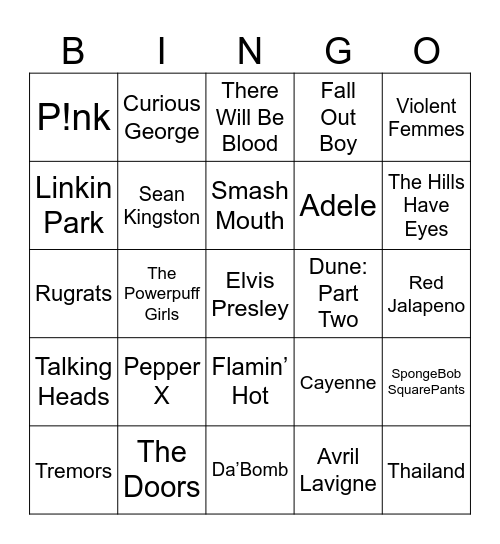 It's Hot Bingo Card