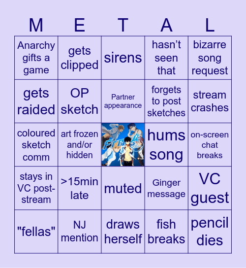 Ame’s Metalhiro BINGO :3 Bingo Card