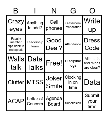 What will happen Bingo Card