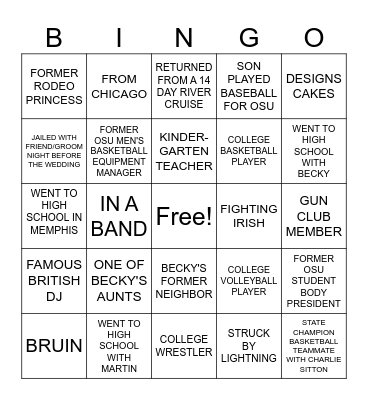 MINGLE BINGO Card