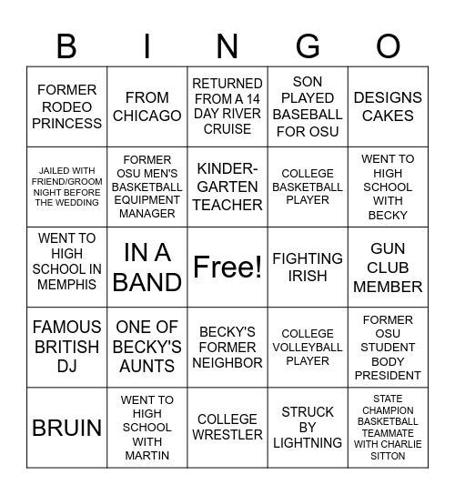 MINGLE BINGO Card