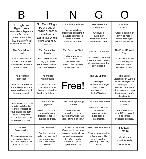 Branch Discovery BINGO Card