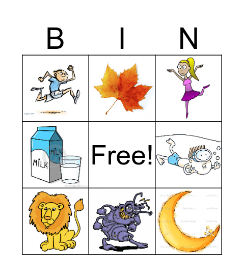 PreK Unit 6 Bingo Card