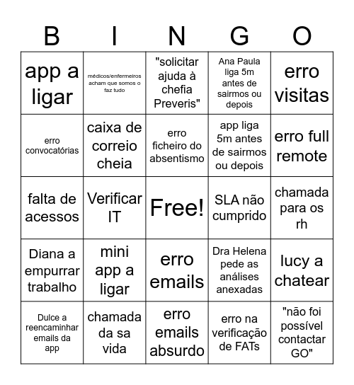 EDP- PREVERIS BINGO Card