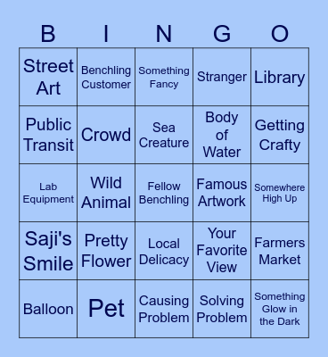 Flat Jeffy Scavenger Hunt Bingo Card